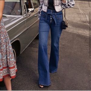 Veronica Beard Rosanna High Rise Wide Leg Jeans 31